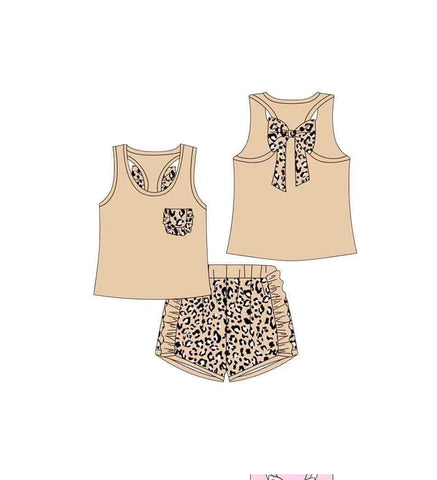 GSSO1979 pre-order baby girl clothes leopard print toddler girl  summer outfit-2025.1.30