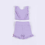 GSSO1998 pre-order baby girl clothes purple toddler girl yoga summer outfit-2025.1.30