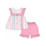 GSSO2012 pre-order baby girl clothes floral toddler girl summer outfit-2025.2.3