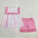 RTS toddler clothes matching clothing floral kids summer clothing