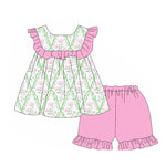 GSSO2013 pre-order baby girl clothes floral toddler girl summer outfit-2025.2.3