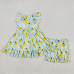 GSSO2026  baby girl clothes lemon  toddler girl summer outfit