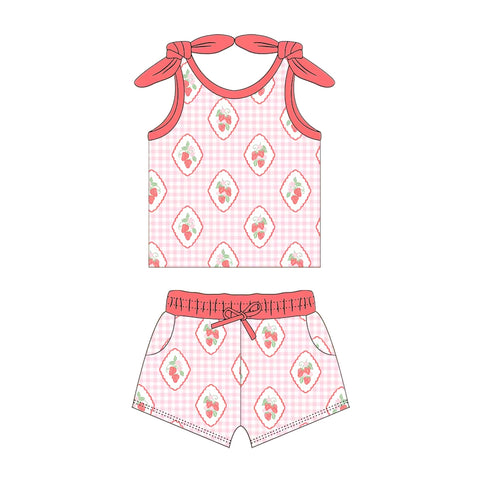 GSSO2030 pre-order baby girl clothes strawberry toddler girl summer outfit-2025.2.5