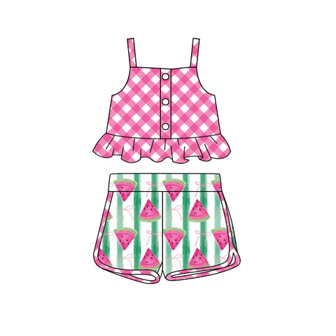 GSSO2036 pre-order baby girl clothes watermelon toddler girl summer outfit-2025.2.5