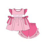 GSSO2054 pre-order baby girl clothes mama’s princess toddler girl summer outfit-2025.2.6