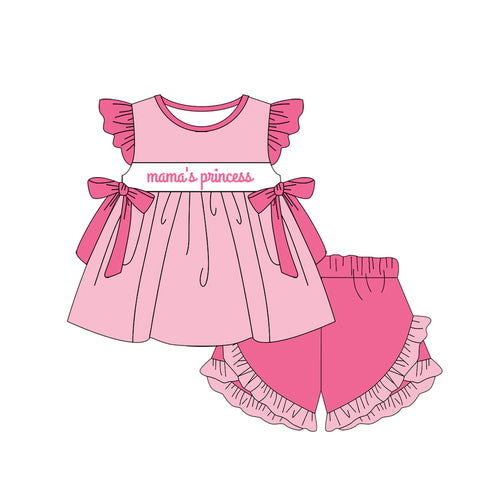 GSSO2054 pre-order baby girl clothes mama’s princess toddler girl summer outfit-2025.2.6