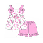 GSSO2075 pre-order baby girl clothes bows toddler girl summer outfit-2025.2.8