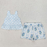 GSSO2078   baby girl clothes floral toddler girl summer outfit