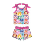 GSSO2085 pre-order baby girl clothes rainbow toddler girl summer outfit-2025.2.10