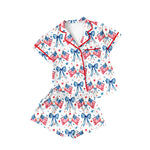 GSSO2091 pre-order baby girl clothes bows toddler girl 4th of July Patriotic summer outfit-2025.2.11