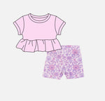 GSSO2102 pre-order baby girl clothes floral toddler girl summer outfit-2025.2.13