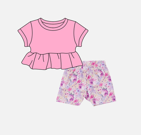 GSSO2103 pre-order baby girl clothes floral toddler girl summer outfit-2025.2.13