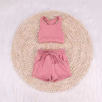 GSSO2130 pre-order baby girl clothes pink toddler girl yoga summer outfit-2025.2.27