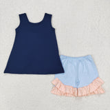 GSSO2272   toddler girl clothes bows girl summer set