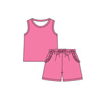 GSSO2342 pre-order baby girl clothes  pink toddler girl summer outfit-2025.3.23