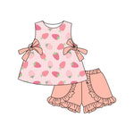 GSSO2343 pre-order baby girl clothes strawberry toddler girl summer outfit-2025.3.23