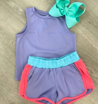 GSSO2417 pre-order baby girl clothes purple toddler girl yoga summer outfit-2025.3.31