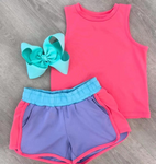 GSSO2418 pre-order baby girl clothes pink toddler girl yoga summer outfit-2025.3.31