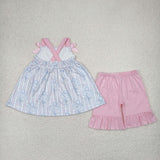 GSSO2429   baby girl clothes floral toddler girl  summer outfit