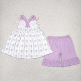GSSO2430 baby girl clothes floral toddler girl  summer outfit