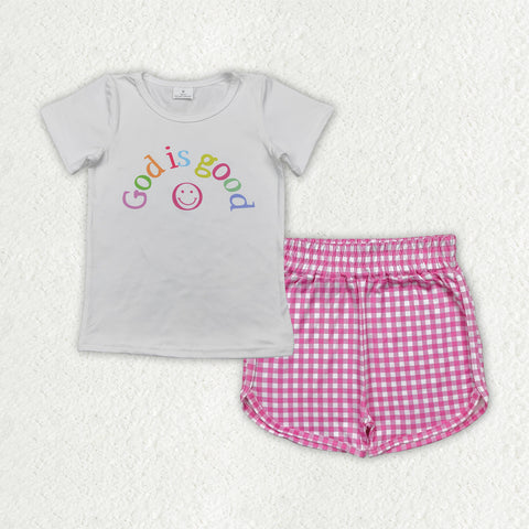 GSSO2594  baby girl clothes god is good toddler girl summer outfit
