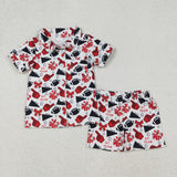 RTS kids clothes go team print girls matching clothes pajamas set-2025.9.22