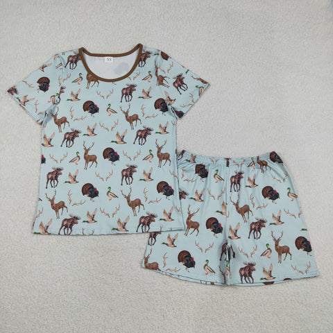 GSSO2711   adult pajamas mallard adult women summer set