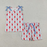 RTS kids matching clothing crayfish print clothing baby girl summer clothing-2026.1.6