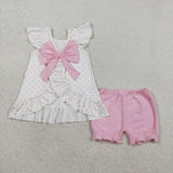 GSSO3018   baby girl clothes cross print toddler girl easter summer outfit