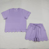 RTS Matching toddler clothes purple print clothing  mommy kids summer clothes-2026.3.26