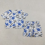 RTS Matching  toddler clothes state scallop  print set girls summer clothing-2026.4.10