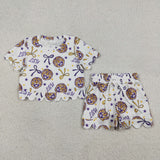 RTS Matching  toddler clothes state scallop  print set girls summer clothing-2026.4.10