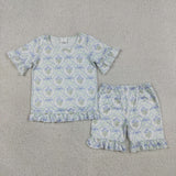 RTS Matching Clothing toddler clothes flower print set girls summer clothing-2026.6.1