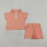 RTS Matching Clothing toddler clothes Solid Color print set girls summer clothing-2026.5.30