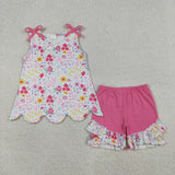 RTS Matching  toddler clothes flower print set girls summer clothing-2026.4.8