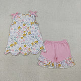 RTS Matching  toddler clothes flower print set girls summer clothing-2026.4.8