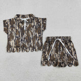 RTS Matching Clothing toddler clothes camo print set girls summer clothing-2026.6.1