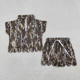 RTS Matching Clothing toddler clothes camo print set girls summer clothing-2026.6.1