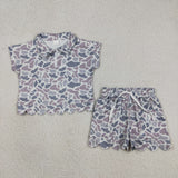 RTS Matching Clothing toddler clothes camo print set girls summer clothing-2026.6.1