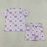 RTS Matching kids clothing berries print clothing baby girl summer clothing-2026.6.1