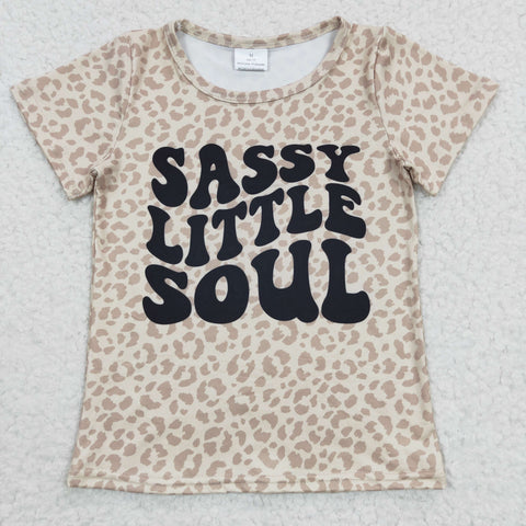 Sassy little soul toddler girl leopard t shirt