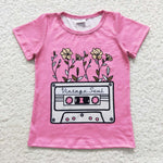 Vintage soul flower baby girl pink t shirt