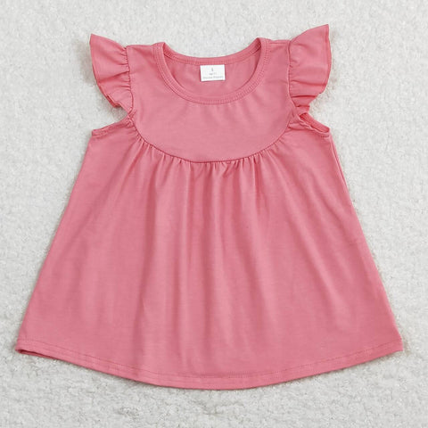 GT0462 baby girl clothes pure pink girl summer top