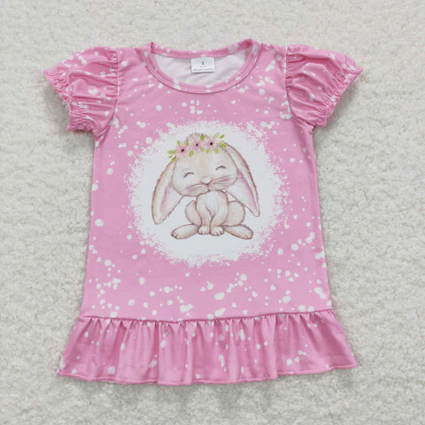 GT0466  baby girl clothes rabbit girl easter summer top