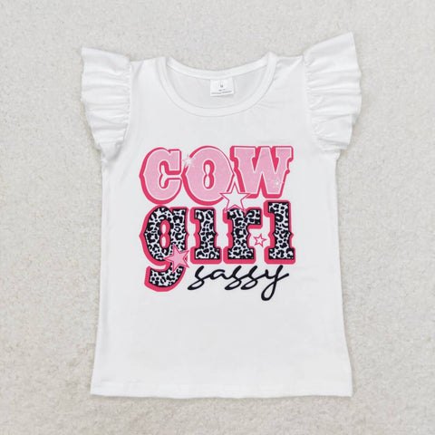 GT0504   baby girl clothes cowgirl baby girl summer tshirt