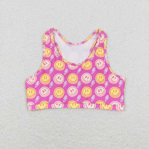 GT0520 baby girl clothes smile lightning baby girl summer top