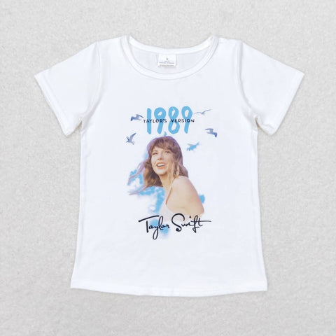 GT0531   baby girl clothes 1989 singer blue baby girl summer top