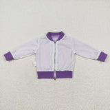 GT0559   baby girl clothes purple sequins girl winter coat top