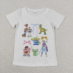 GT0571   baby girl clothes cartoon girl summer tshirt