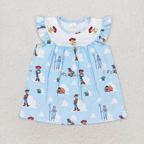 GT0592  baby girl clothes cartoon girl summer  tshirt